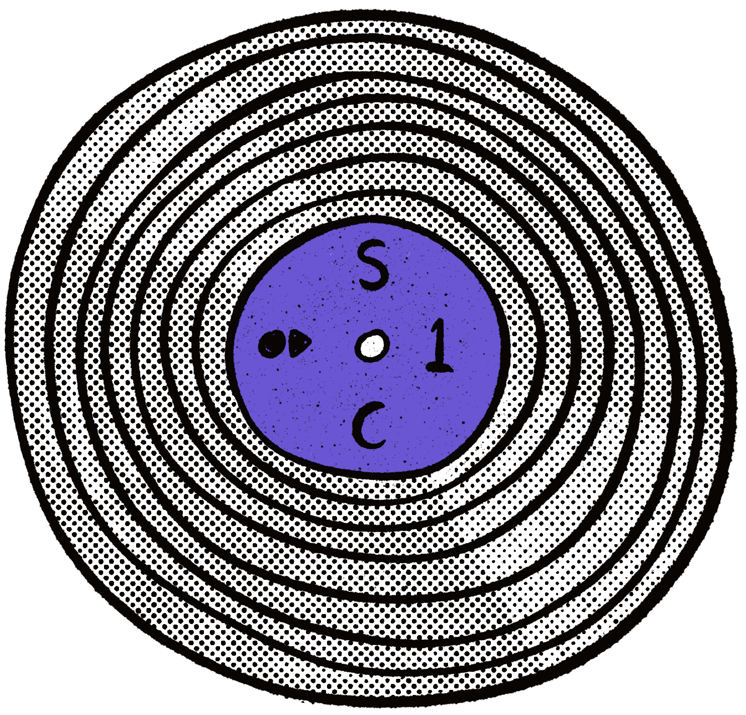 Illustration of a vinyl record